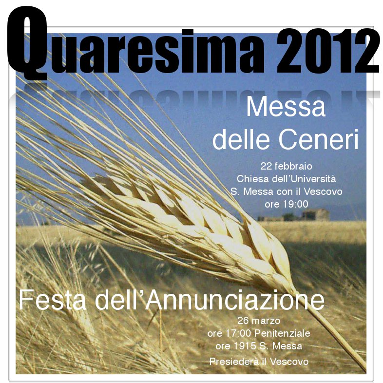 Quaresima Universitaria 2012 – Logo